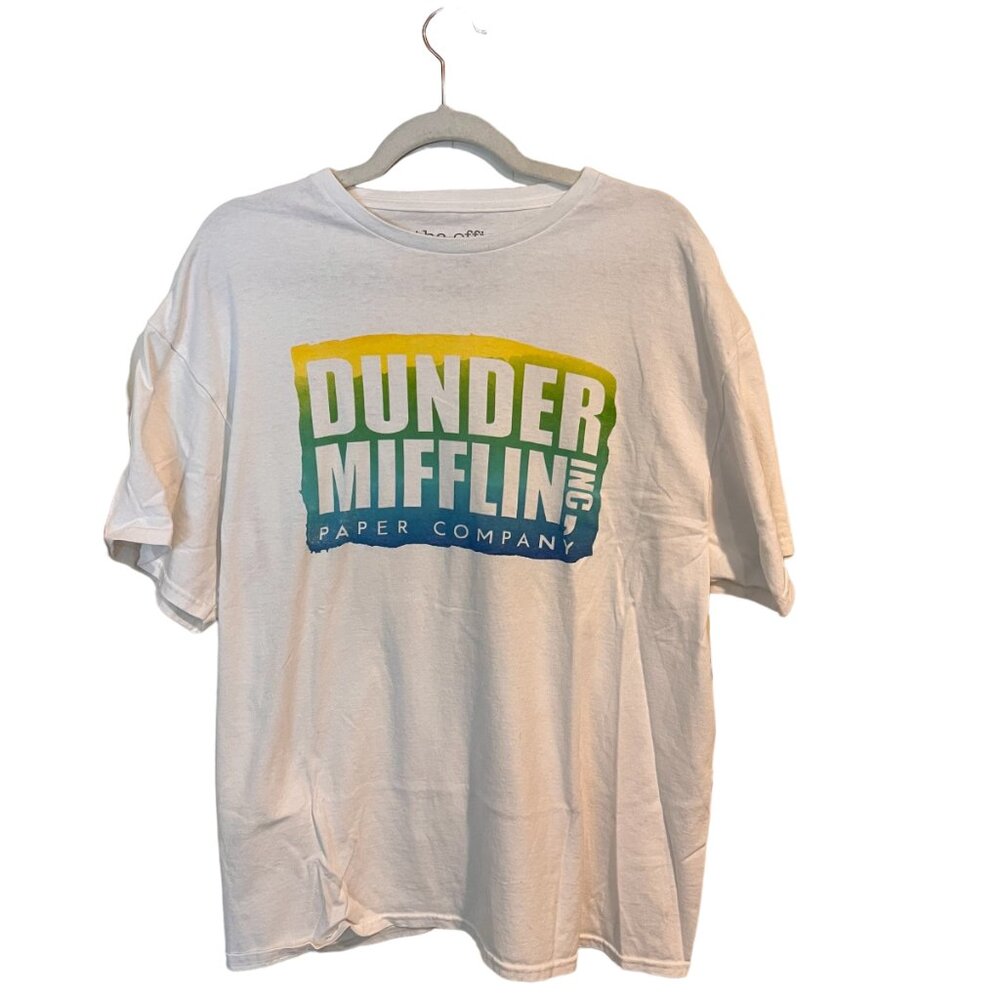 'The Office' Dunder Mifflin White t-shirt on the office tag Unisex
